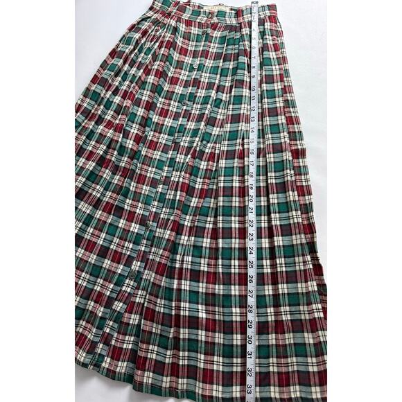 VTG Michel Sport Size XSmall Plaid Tartan Skirt Set Christmas Pleated Academia - Picture 11 of 15